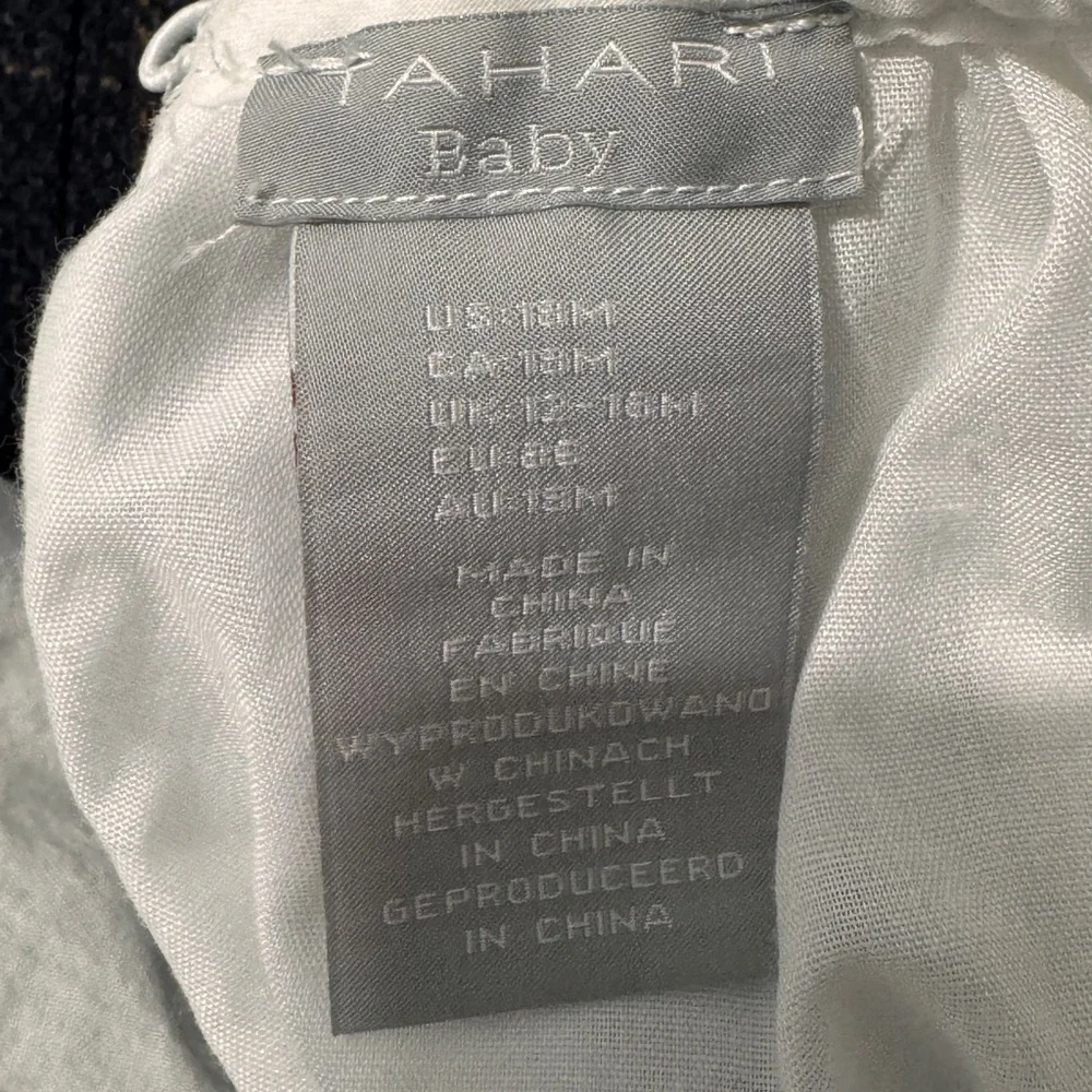 Tahari baby size 18 months white eyelet dress